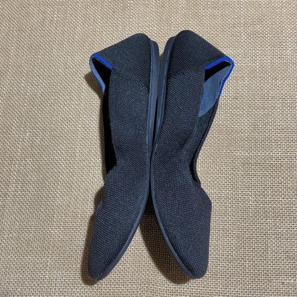 Rothy's Women The Flat Ballerina Knit Slip On Rounded Toe Black Sz 7 READ Washed - Picture 3 of 11